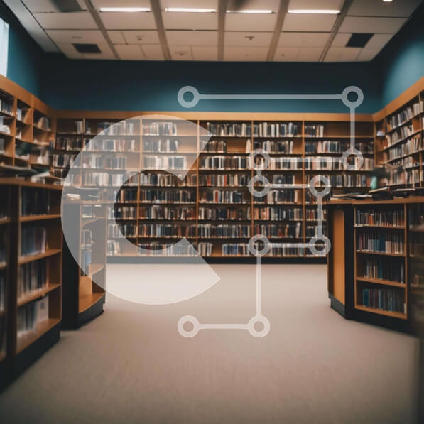 Intra Συλλεκτικό Ξύλινο Παζλ Plywood  4mm - Άδεια βιβλιοθήκη με βιβλία και καρέκλες Σε Ξύλινο Κουτί - Διαστάσεις Puzzle: 10x10 cm – 25 κομμάτια