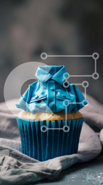 Intra Συλλεκτικό Ξύλινο Παζλ Plywood  4mm - Cupcake διακοσμημένο ως παλιό πουκάμισο Σε Ξύλινο Κουτί - Διαστάσεις: 10x10 cm – 25 κομμάτια