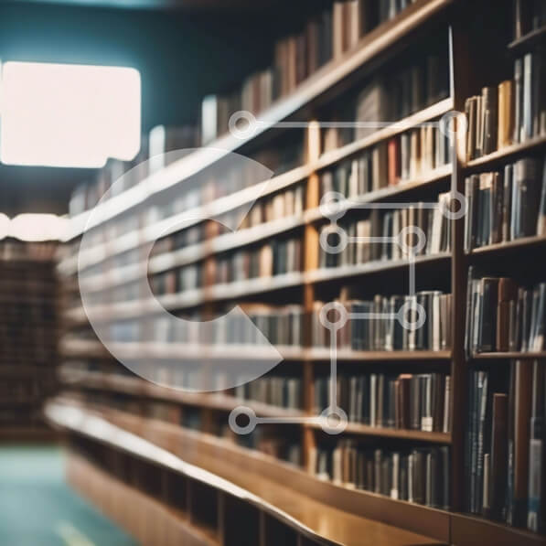 Intra Συλλεκτικό Ξύλινο Παζλ Plywood  4mm - Εσωτερικό της βιβλιοθήκης με ράφια και φυσικό φως Σε Ξύλινο Κουτί - Διαστάσεις Puzzle: 10x10 cm – 25 κομμάτια