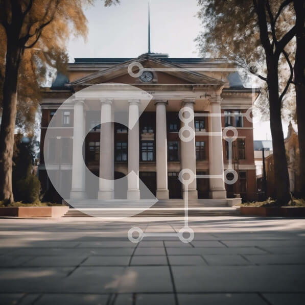 Intra Συλλεκτικό Ξύλινο Παζλ Plywood  4mm - Μεγαλοπρεπές κτίριο με στήλες και ρολόι Σε Ξύλινο Κουτί - Διαστάσεις Puzzle: 10x10 cm – 25 κομμάτια