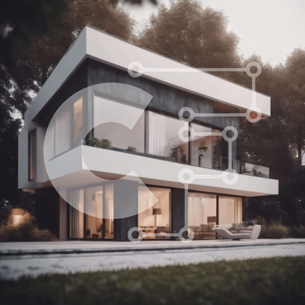 Intra Συλλεκτικό Ξύλινο Παζλ Plywood  4mm - Μοντέρνο Σύγχρονο Σπίτι Σε Ξύλινο Κουτί - Διαστάσεις Puzzle: 10x10 cm – 25 κομμάτια