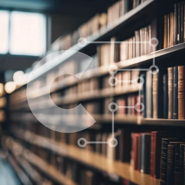 Intra Συλλεκτικό Ξύλινο Παζλ Plywood  4mm - Άδεια βιβλιοθήκη με σειρές βιβλίων Σε Ξύλινο Κουτί - Διαστάσεις Puzzle: 10x10 cm – 25 κομμάτια