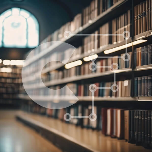 Intra Συλλεκτικό Ξύλινο Παζλ Plywood  4mm - Άδεια βιβλιοθήκη με τακτοποιημένα στοιβαγμένα βιβλία Σε Ξύλινο Κουτί - Διαστάσεις Puzzle: 10x10 cm – 25 κομμάτια