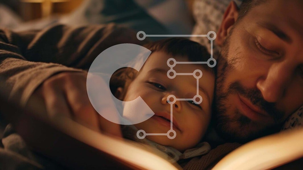 Intra Συλλεκτικό Ξύλινο Παζλ Plywood  4mm - Πατέρας που διαβάζει στο παιδί στο κρεβάτι Σε Ξύλινο Κουτί - Διαστάσεις Puzzle: 10x10 cm – 25 κομμάτια