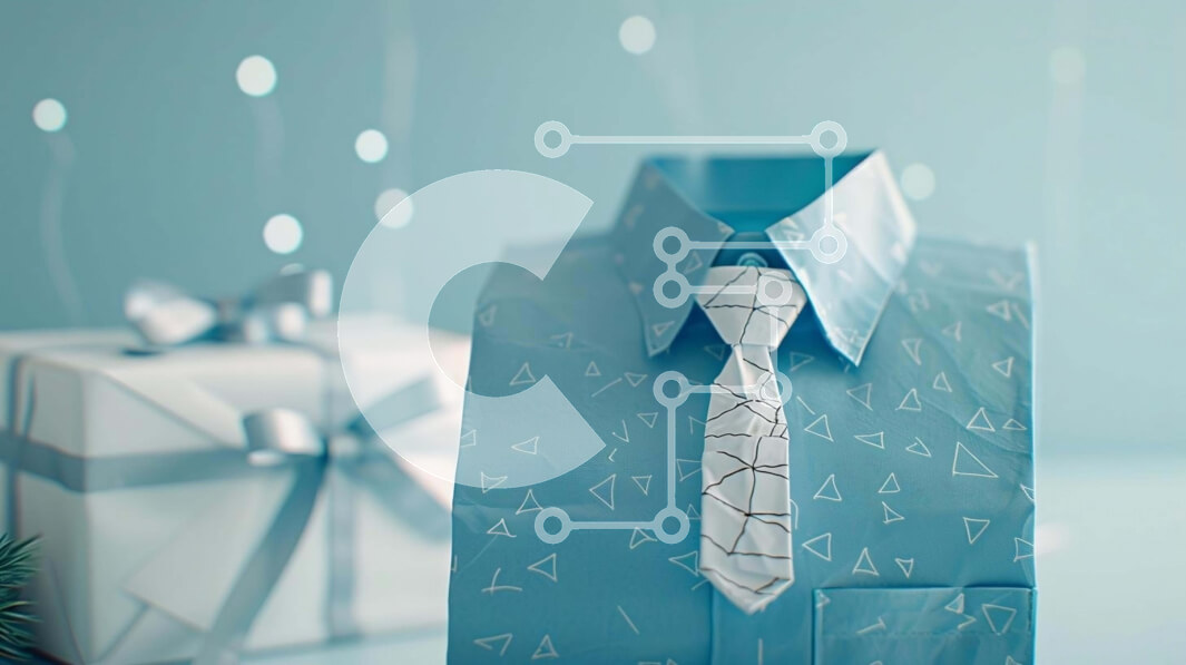 Intra Συλλεκτικό Ξύλινο Παζλ Plywood  4mm - Χάρτινο πουκάμισο φόρεμα και γραβάτα Origami με μπλε κουτί δώρου Σε Ξύλινο Κουτί - Διαστάσεις Puzzle: 10x10 cm – 25 κομμάτια