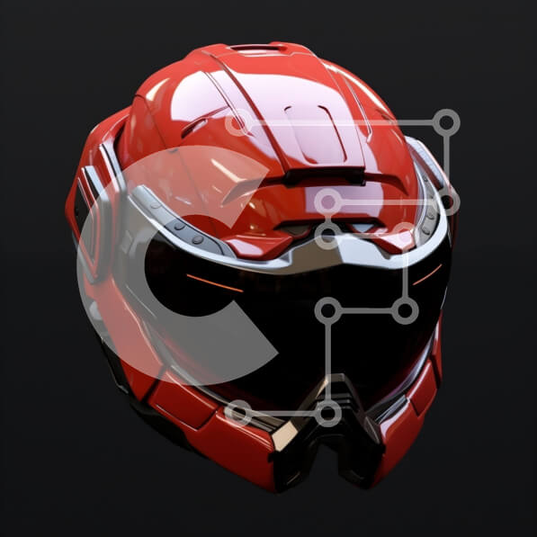 Intra Συλλεκτικό Ξύλινο Παζλ Plywood  4mm - Κόκκινο στρατιωτικό κράνος σε μαύρο φόντο Σε Ξύλινο Κουτί - Διαστάσεις: 10x10 cm – 25 κομμάτια