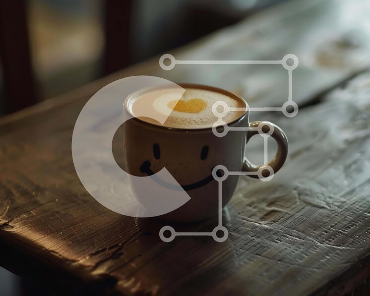 Σετ των 2 Intra Συλλεκτικό Ξύλινο Παζλ Plywood  4mm - Φλιτζάνι καφέ με Latte Art σε ξύλινο τραπέζι Σε Ξύλινο Κουτί - Διαστάσεις: 10x10 cm – 25 κομμάτια