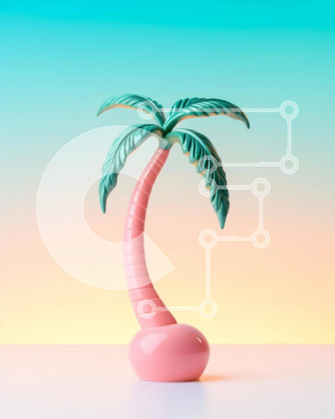 Intra Συλλεκτικό Ξύλινο Παζλ Plywood  4mm - Ροζ φοίνικας σε τροπικό σκηνικό Σε Ξύλινο Κουτί - Διαστάσεις: 10x10 cm – 25 κομμάτια