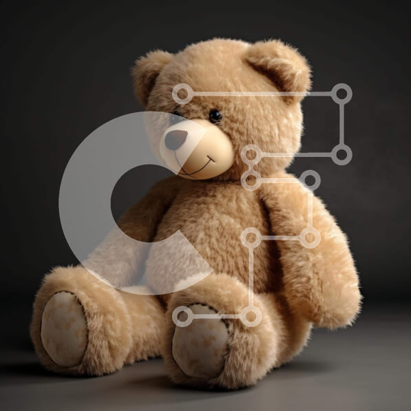 Intra Συλλεκτικό Ξύλινο Παζλ Plywood  4mm - Χαρούμενο αρκουδάκι σε μαύρο φόντο Σε Ξύλινο Κουτί - Διαστάσεις: 10x10 cm – 25 κομμάτια