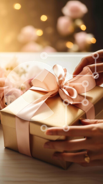 Intra Συλλεκτικό Ξύλινο Παζλ Plywood  4mm - Γυναικείο κουτί δώρου που ανοίγει με ροζ τριαντάφυλλα Σε Ξύλινο Κουτί - Διαστάσεις: 10x10 cm – 25 κομμάτια