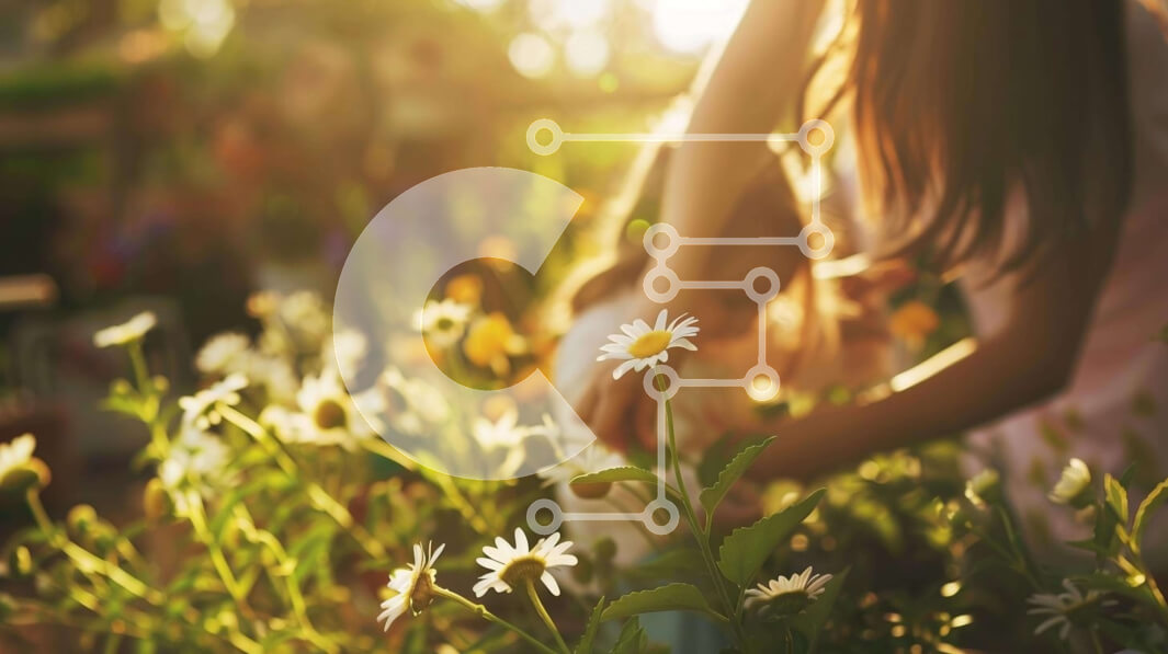 Intra Συλλεκτικό Ξύλινο Παζλ Plywood  4mm - Μητέρα και κόρη παίζουν σε ένα χωράφι με λουλούδια Σε Ξύλινο Κουτί - Διαστάσεις: 10x10 cm – 25 κομμάτια