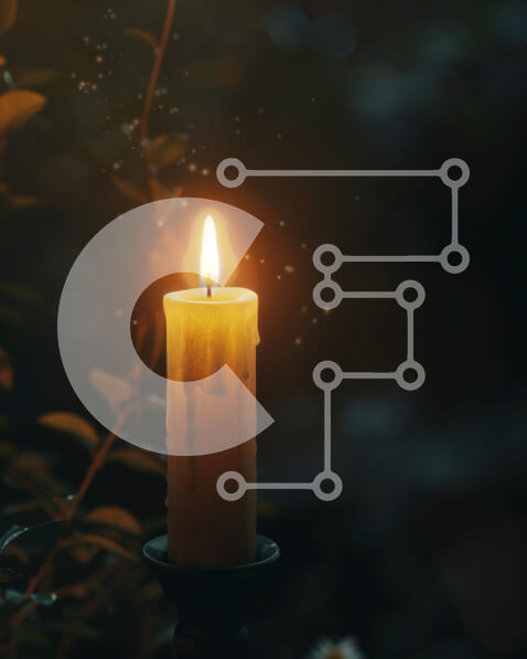 Intra Συλλεκτικό Ξύλινο Παζλ Plywood  4mm - Αναμμένο κερί με φυτά και λουλούδια Σε Ξύλινο Κουτί - Διαστάσεις Puzzle: 10x10 cm – 25 κομμάτια