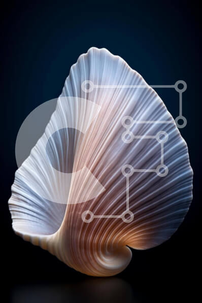 Σετ των 2 Intra Συλλεκτικό Ξύλινο Παζλ Plywood  4mm - Λευκό και ροζ κοχύλι σε μαύρο φόντο Σε Ξύλινο Κουτί - Διαστάσεις: 10x10 cm – 25 κομμάτια