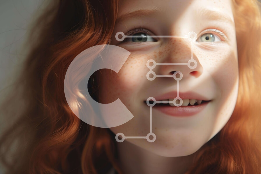 Intra Συλλεκτικό Ξύλινο Παζλ Plywood  4mm - Πορτρέτο ενός νεαρού κοριτσιού με κόκκινα μαλλιά Σε Ξύλινο Κουτί - Διαστάσεις Puzzle: 10x10 cm – 25 κομμάτια