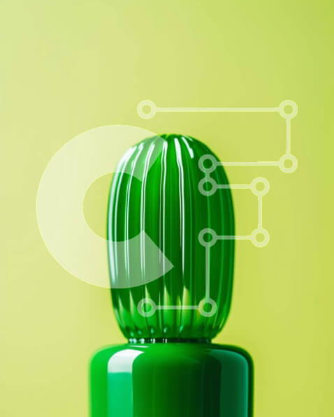 Intra Συλλεκτικό Ξύλινο Παζλ Plywood  4mm - Πράσινο γυάλινο βάζο κάκτου Σε Ξύλινο Κουτί - Διαστάσεις: 10x10 cm – 25 κομμάτια