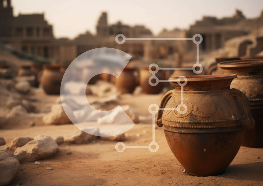 Intra Συλλεκτικό Ξύλινο Παζλ Plywood  4mm - Ομάδα μεγάλων καφέ τεφροδόχων και μικρών γλάστρες Σε Ξύλινο Κουτί - Διαστάσεις: 10x10 cm – 25 κομμάτια