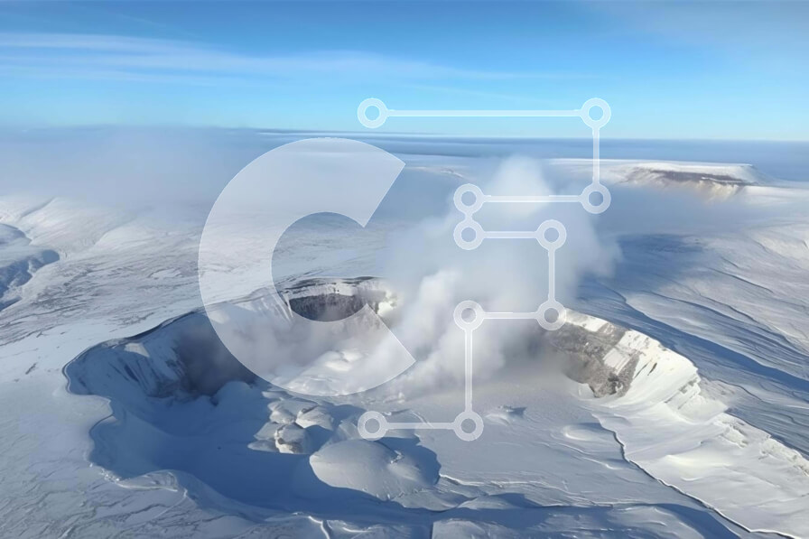 Intra Συλλεκτικό Ξύλινο Παζλ Plywood  4mm - Αεροφωτογραφία της χιονισμένης περιοχής με τις μικρές τρύπες Σε Ξύλινο Κουτί - Διαστάσεις: 10x10 cm – 25 κομμάτια