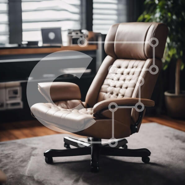 Intra Συλλεκτικό Ξύλινο Παζλ Plywood  4mm - Άνετο εσωτερικό με καφέ δερμάτινη καρέκλα και ράφια Σε Ξύλινο Κουτί - Διαστάσεις Puzzle: 10x10 cm – 25 κομμάτια