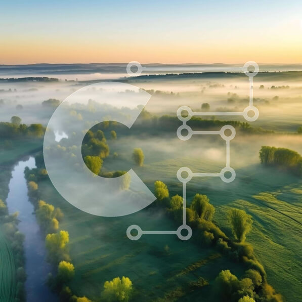 Intra Συλλεκτικό Ξύλινο Παζλ Plywood  4mm - Εναέρια άποψη του καταπράσινου τοπίου Σε Ξύλινο Κουτί - Διαστάσεις: 10x10 cm – 25 κομμάτια