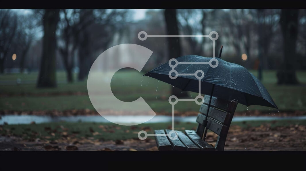 Intra Συλλεκτικό Ξύλινο Παζλ Plywood  4mm - Πάγκος στο πάρκο με ομπρέλα Σε Ξύλινο Κουτί - Διαστάσεις Puzzle: 10x10 cm – 25 κομμάτια