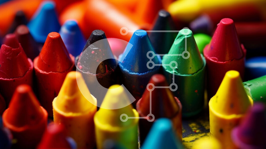 Intra Συλλεκτικό Ξύλινο Παζλ Plywood  4mm - Πολύχρωμα κραγιόνια και χάρτινη οθόνη Σε Ξύλινο Κουτί - Διαστάσεις: 10x10 cm – 25 κομμάτια