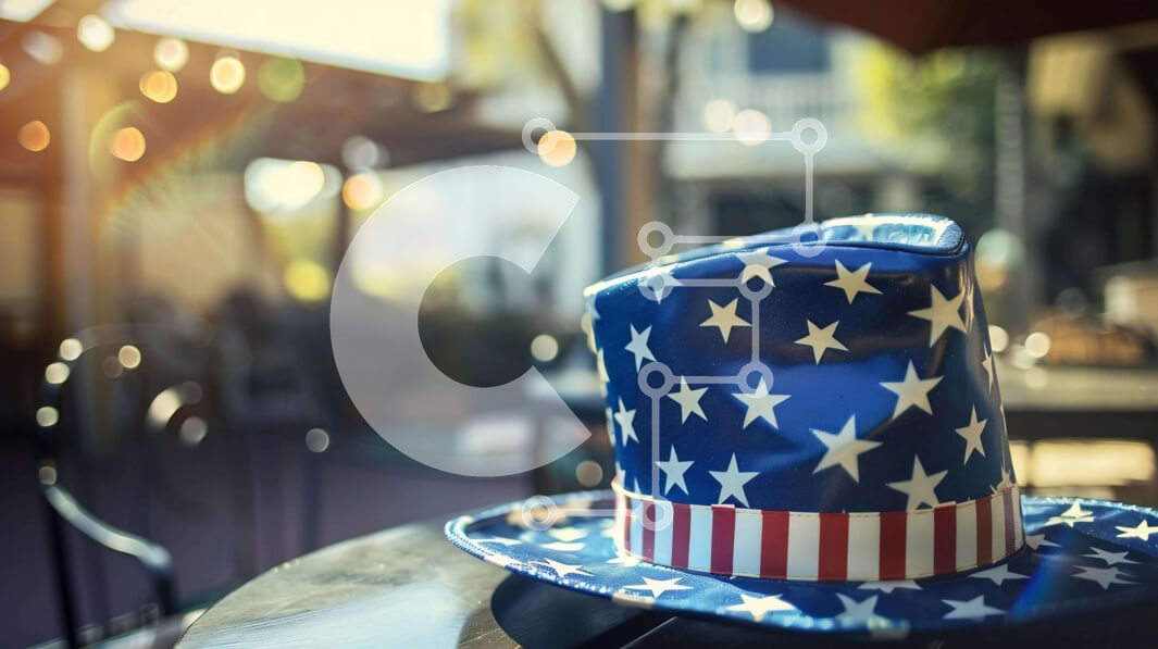 Intra Συλλεκτικό Ξύλινο Παζλ Plywood  4mm - Πατριωτικό καπέλο σε υπαίθριο τραπέζι Σε Ξύλινο Κουτί - Διαστάσεις: 10x10 cm – 25 κομμάτια