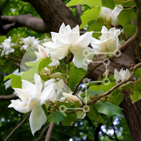 Intra Συλλεκτικό Ξύλινο Παζλ Plywood  4mm - Ανθισμένο δέντρο με λευκά λουλούδια Σε Ξύλινο Κουτί - Διαστάσεις: 10x10 cm – 25 κομμάτια