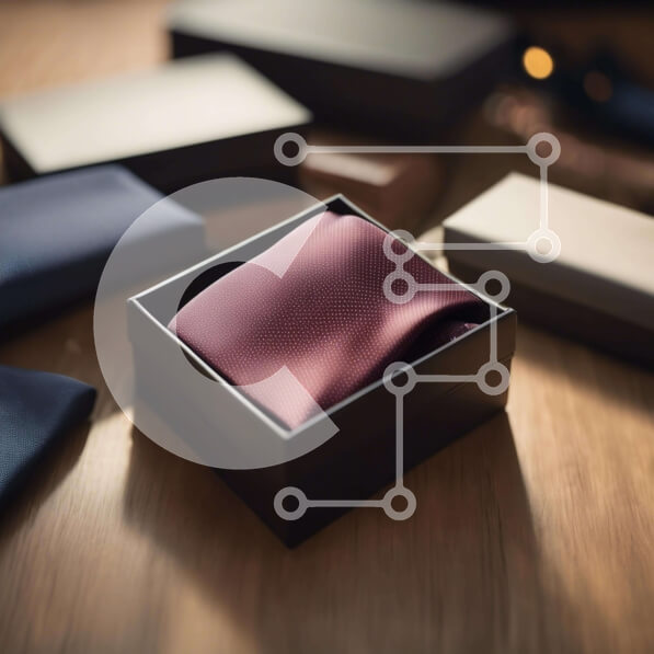 Intra Συλλεκτικό Ξύλινο Παζλ Plywood  4mm - Ποικιλία γραβάτες, τετράγωνα τσέπης και αξεσουάρ σε μαύρο κουτί Σε Ξύλινο Κουτί - Διαστάσεις: 10x10 cm – 25 κομμάτια