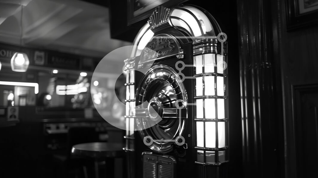 Intra Συλλεκτικό Ξύλινο Παζλ Plywood  4mm - Vintage εικόνα Jukebox Σε Ξύλινο Κουτί - Διαστάσεις: 10x10 cm – 25 κομμάτια