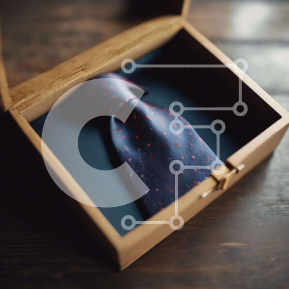 Σετ των 2 Intra Συλλεκτικό Ξύλινο Παζλ Plywood  4mm - Κομψή γραβάτα σε ανοιχτό ξύλινο κουτί Σε Ξύλινο Κουτί - Διαστάσεις: 10x10 cm – 25 κομμάτια