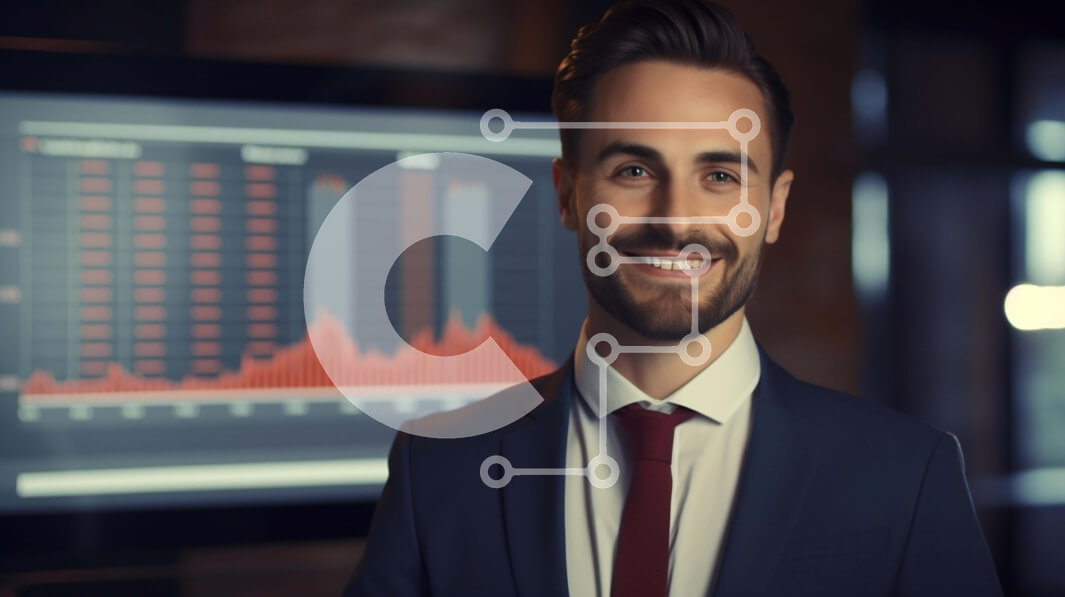 Intra Συλλεκτικό Ξύλινο Παζλ Plywood  4mm - Επιχειρηματίας με γραφήματα και γραφήματα στην οθόνη LCD Σε Ξύλινο Κουτί - Διαστάσεις Puzzle: 10x10 cm – 25 κομμάτια