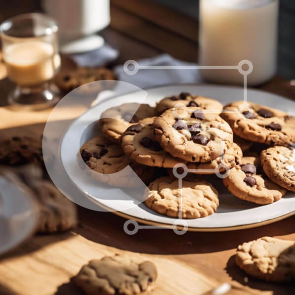 Σετ των 2 Intra Συλλεκτικό Ξύλινο Παζλ Plywood  4mm - Πιάτο με μπισκότα και ποτά Σε Ξύλινο Κουτί - Διαστάσεις: 10x10 cm – 25 κομμάτια