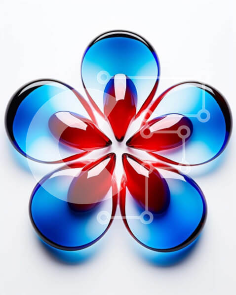 Intra Συλλεκτικό Ξύλινο Παζλ Plywood  4mm - Σύνθεση με γυάλινη χάντρα σε σχήμα λουλουδιού Σε Ξύλινο Κουτί - Διαστάσεις Puzzle: 10x10 cm – 25 κομμάτια