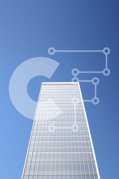 Intra Συλλεκτικό Ξύλινο Παζλ Plywood  4mm - Μοντέρνο κτήριο με γυάλινους τοίχους με καταγάλανο ουρανό Σε Ξύλινο Κουτί - Διαστάσεις Puzzle: 10x10 cm – 25 κομμάτια