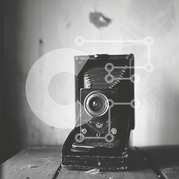 Intra Συλλεκτικό Ξύλινο Παζλ Plywood  4mm - Vintage ντεμοντέ φωτογραφική μηχανή Σε Ξύλινο Κουτί - Διαστάσεις Puzzle: 10x10 cm – 25 κομμάτια