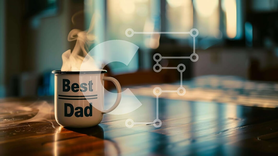 Intra Συλλεκτικό Ξύλινο Παζλ Plywood  4mm - Η καλύτερη κούπα καφέ Dad White σε ξύλινο τραπέζι Σε Ξύλινο Κουτί - Διαστάσεις Puzzle: 10x10 cm – 25 κομμάτια