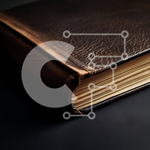 Intra Συλλεκτικό Ξύλινο Παζλ Plywood  4mm - Καφέ δερμάτινο βιβλίο σε μαύρο φόντο Σε Ξύλινο Κουτί - Διαστάσεις Puzzle: 10x10 cm – 25 κομμάτια