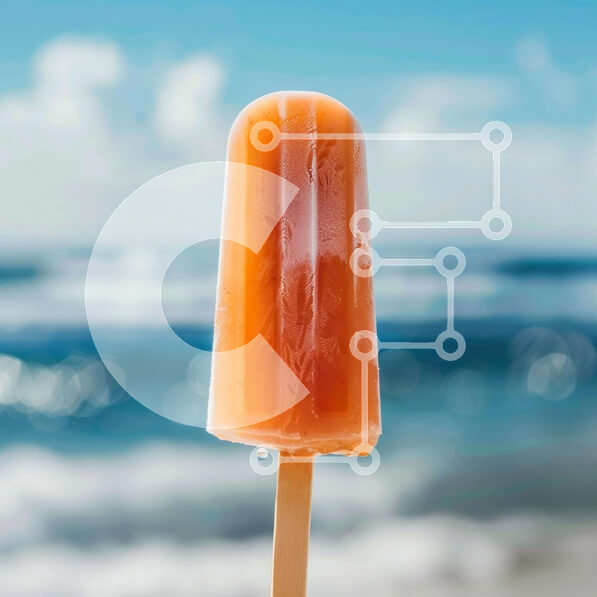 Σετ των 2 Intra Συλλεκτικό Ξύλινο Παζλ Plywood  4mm - Σπιτικό πορτοκαλί Popsicle με φόντο παραλία Σε Ξύλινο Κουτί - Διαστάσεις: 10x10 cm – 25 κομμάτια