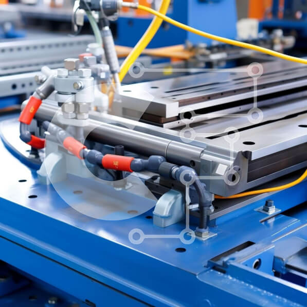 Intra Συλλεκτικό Ξύλινο Παζλ Plywood  4mm - Μπλε Μηχανή και Εργαλεία Μεταλλουργίας Σε Ξύλινο Κουτί - Διαστάσεις Puzzle: 10x10 cm – 25 κομμάτια