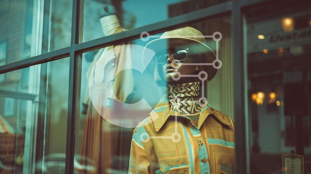 Intra Συλλεκτικό Ξύλινο Παζλ Plywood  4mm - Μανεκέν στο παράθυρο καταστημάτων μόδας Σε Ξύλινο Κουτί - Διαστάσεις Puzzle: 10x10 cm – 25 κομμάτια