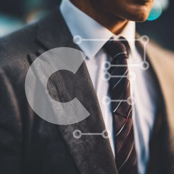 Intra Συλλεκτικό Ξύλινο Παζλ Plywood  4mm - Close-up πορτρέτο ενός ενήλικα άνδρα με κοστούμι και γραβάτα Σε Ξύλινο Κουτί - Διαστάσεις Puzzle: 10x10 cm – 25 κομμάτια