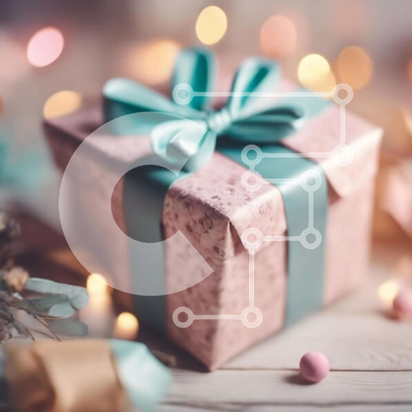 Intra Συλλεκτικό Ξύλινο Παζλ Plywood  4mm - Ροζ Κουτί δώρου με κορδέλες και φωτάκια Σε Ξύλινο Κουτί - Διαστάσεις: 10x10 cm – 25 κομμάτια