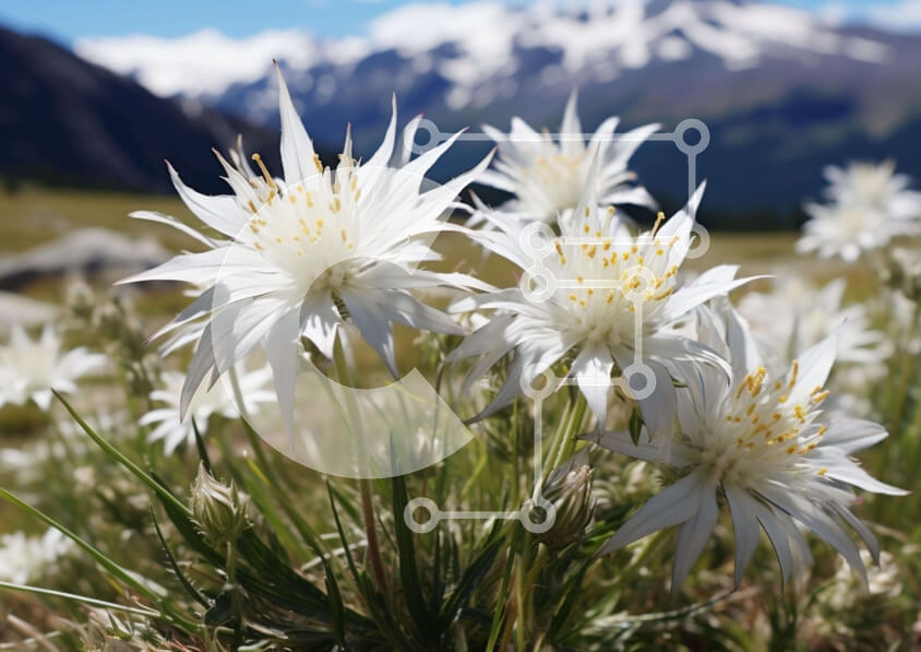 Intra Συλλεκτικό Ξύλινο Παζλ Plywood  4mm - Λευκά λουλούδια στο χορταριασμένο χωράφι Σε Ξύλινο Κουτί - Διαστάσεις: 10x10 cm – 25 κομμάτια