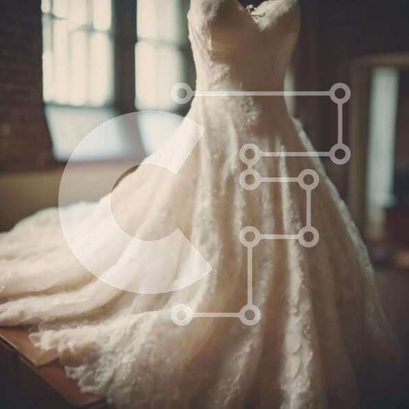 Σετ των 2 Intra Συλλεκτικό Ξύλινο Παζλ Plywood  4mm - Λευκό νυφικό που εμφανίζεται μπροστά από μεγάλα παράθυρα Σε Ξύλινο Κουτί - Διαστάσεις: 10x10 cm – 25 κομμάτια