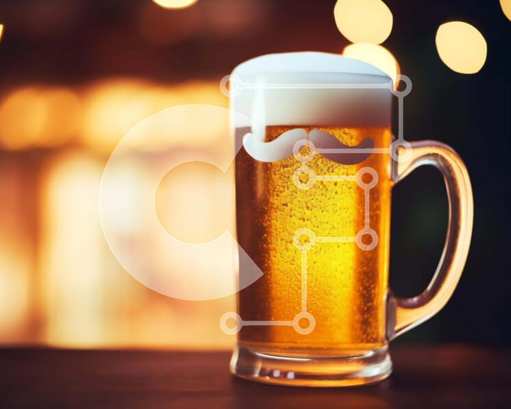 Σετ των 2 Intra Συλλεκτικό Ξύλινο Παζλ Plywood  4mm - Ποτήρι μπύρας με αφρώδες κεφάλι και βρώσιμο μουστάκι Σε Ξύλινο Κουτί - Διαστάσεις: 10x10 cm – 25 κομμάτια