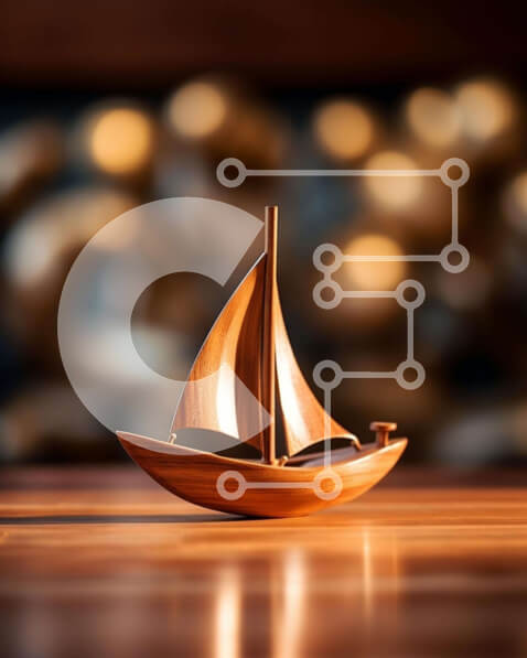 Intra Συλλεκτικό Ξύλινο Παζλ Plywood  4mm - Ρουστίκ ξύλινη οθόνη ιστιοφόρου Σε Ξύλινο Κουτί - Διαστάσεις: 10x10 cm – 25 κομμάτια