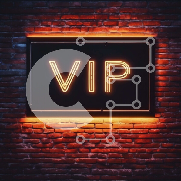 Intra Συλλεκτικό Ξύλινο Παζλ Plywood  4mm - Πινακίδα VIP νέον σε τοίχο από τούβλα Σε Ξύλινο Κουτί - Διαστάσεις Puzzle: 10x10 cm – 25 κομμάτια