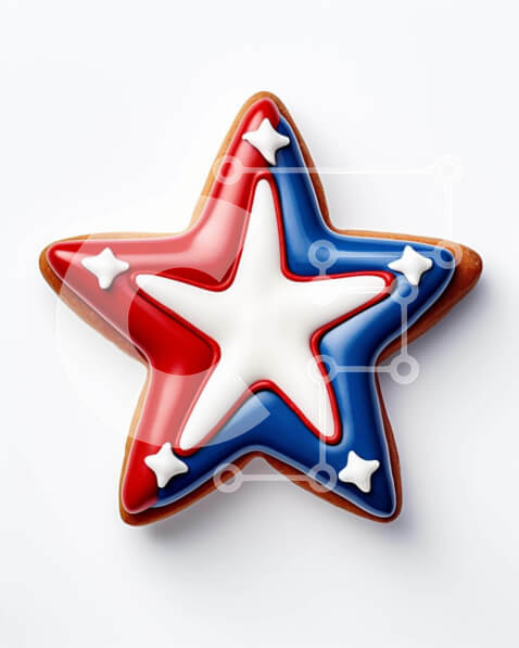 Intra Συλλεκτικό Ξύλινο Παζλ Plywood  4mm - Πατριωτικό μπισκότο σε σχήμα αστεριού για την Ημέρα της Ανεξαρτησίας Σε Ξύλινο Κουτί - Διαστάσεις: 10x10 cm – 25 κομμάτια