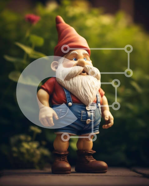 Intra Συλλεκτικό Ξύλινο Παζλ Plywood  4mm - Toy Gnome με φόρμες κοντά σε λουλούδια Σε Ξύλινο Κουτί - Διαστάσεις: 10x10 cm – 25 κομμάτια