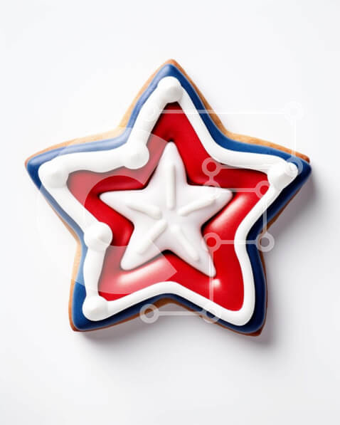 Σετ των 2 Intra Συλλεκτικό Ξύλινο Παζλ Plywood  4mm - Μπισκότο σε σχήμα αστεριού για πατριωτικές γιορτές Σε Ξύλινο Κουτί - Διαστάσεις: 10x10 cm – 25 κομμάτια